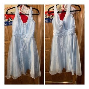 Baby blue homecoming and prom dress